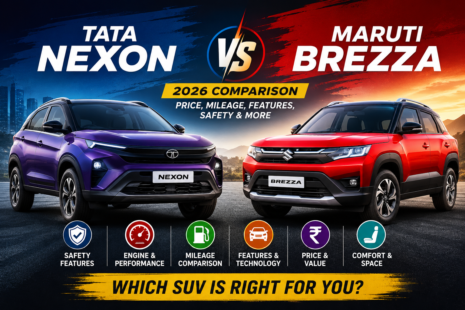 Tata Nexon vs Maruti Brezza 2026